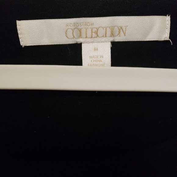 NWOT Nordstrom Collection Black Long Sleeve Tee M - Picture 3 of 3